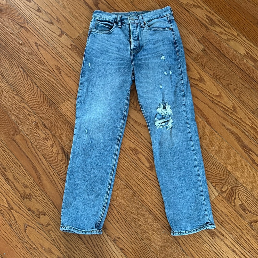 Size 4 Extra Highrise Sky High Straight-Old Navy